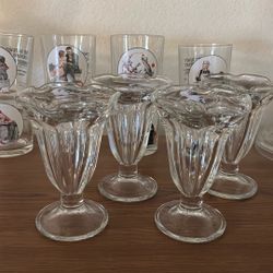 four Piece Set Of Ice Cream Sundae Glasses