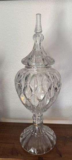Large Decorative Bowl With Lid And Base