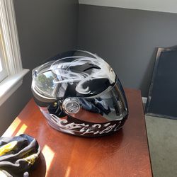 Scorpion Motorcycle Helmet, Gloves, And Jacket