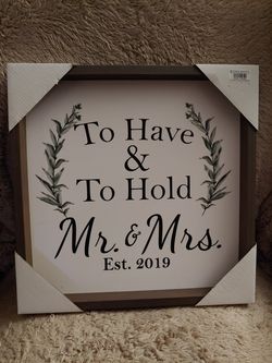 NEW Mr. & Mrs. wedding wall art