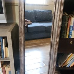 Full size antique bronze mirror