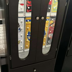 Tall closet with mirrors