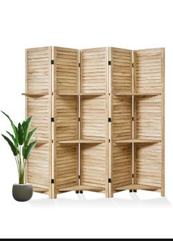 Bamboo Room Divider Folding Privacy Screens @2