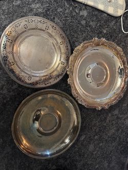 Vintage Silverplate Tableware Lot (3 Pieces) - Wm A Rogers & Sheridan
