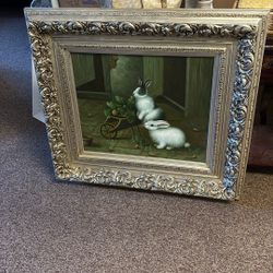 Vintage bunny Painting