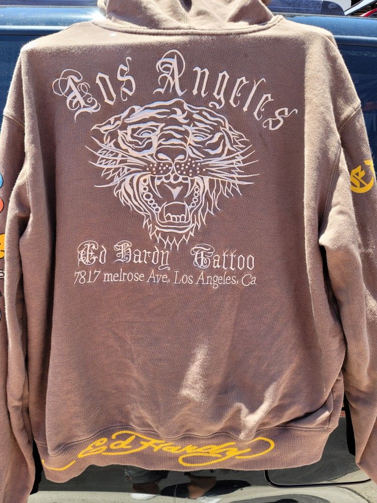 Ed Hardy Christian Audigier Vintage Y2k Tattoo Zip Hoodie Size: US