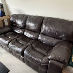 Leather Power Recliner 