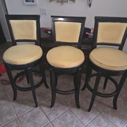 Heavy Solid Wooden Bar Stools