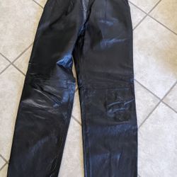 Brand New Black Leather Pants Size 8