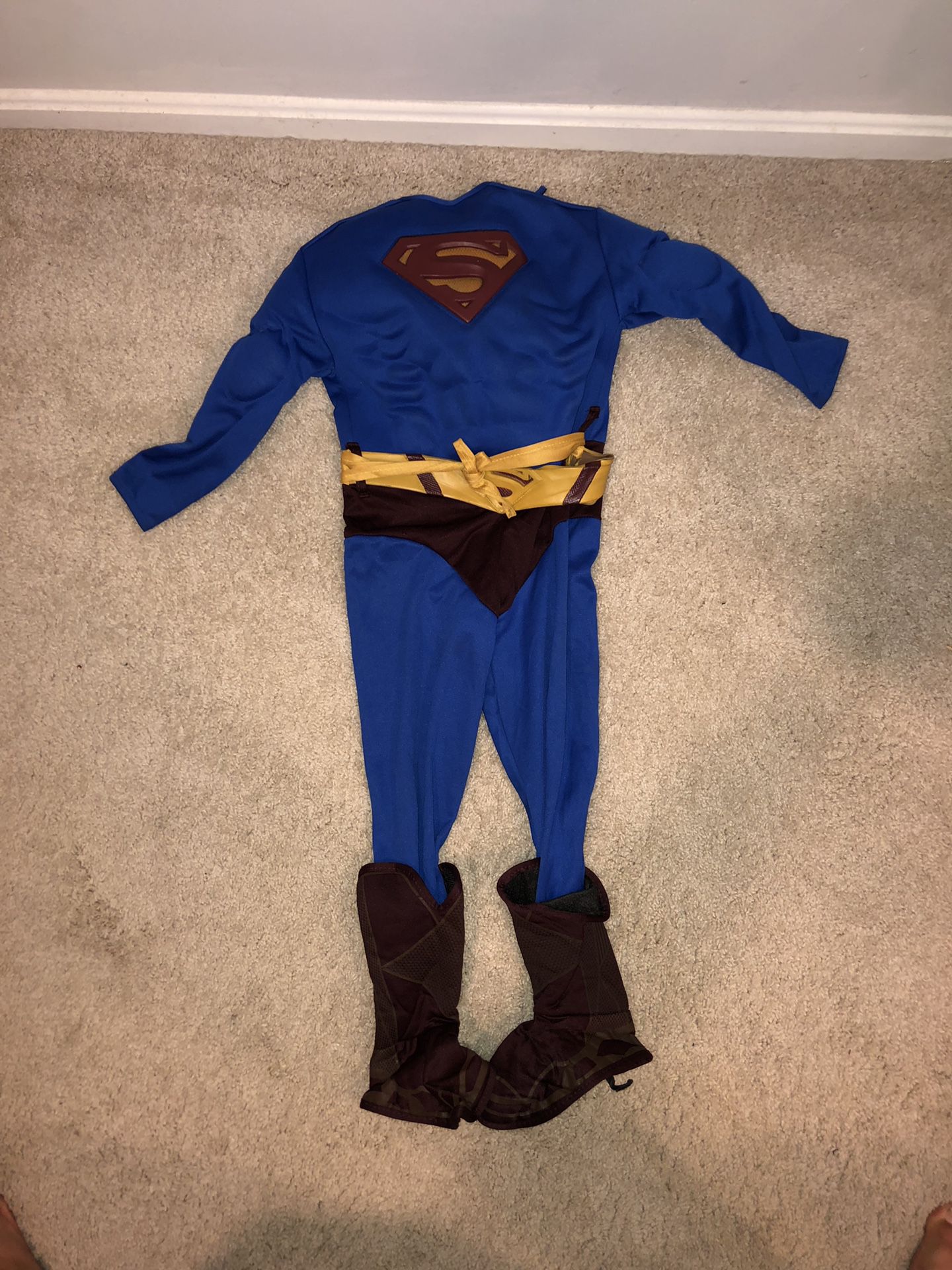 Kids Superman Costume with defined muscles