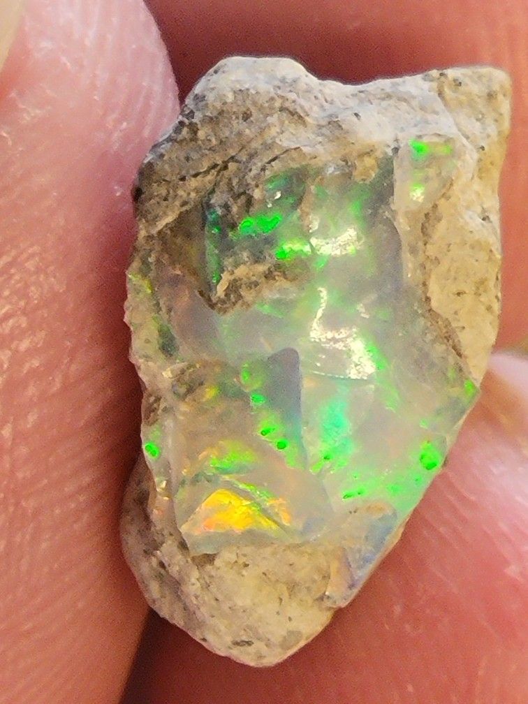 6.95ctw Rough Ethiopian Fire Opal Rough UnPolished Crystal Untreated