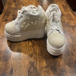 Wedding Pear High Heel Sneakers