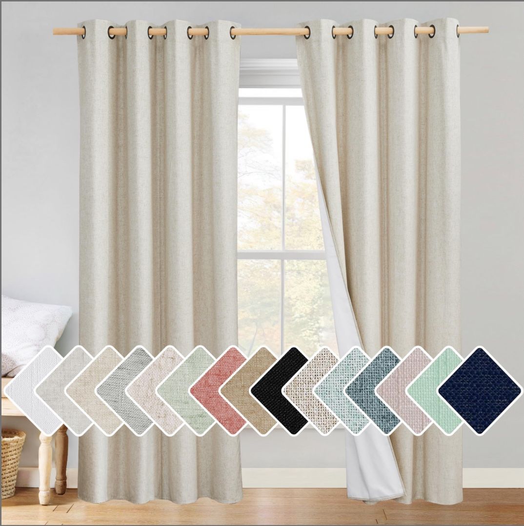 Blackout Cream Curtains 