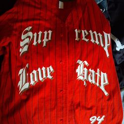 Supreme Love × Hate Baseball Jersey 
