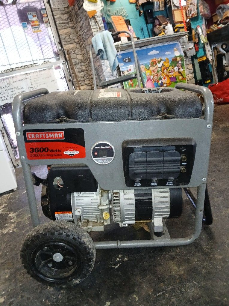 Craftsman 3600 Watt Generator $180