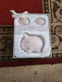 Baby Girl Keepsake Bank, Tooth Curl Savers