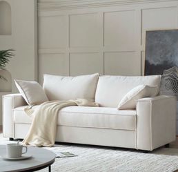 New cream couch in box