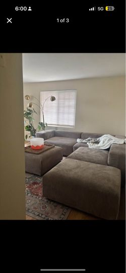 Modular Corduroy Sectional Couch – Great Condition