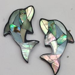 DOLPHIN WITH RARE IRIDESCENT ABALONE 