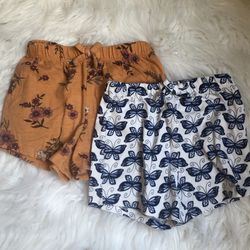 2 Children’s Place 3T floral and butterfly toddler girl shorts