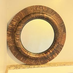Pottery Barn Natural Cherry Tree Bark Framed Wall Mirror