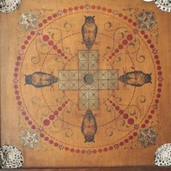 Rare Antique. The Owl GameBoard. 1901 Edward Mikkelson