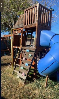 Playground slide/swing set
