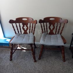 Two Chairs $10 for both, Wood.
