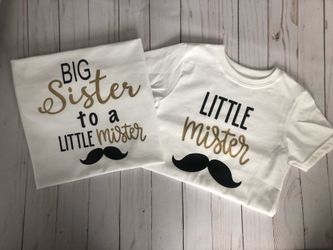 Big sister to a little mister shirt set