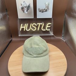 Supreme NY Mint Green Suede PARIS Tonal Logo 6 Panel Cap Hat (SS20)