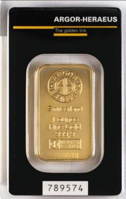 Argor Heraeus Gold 1 oz bar