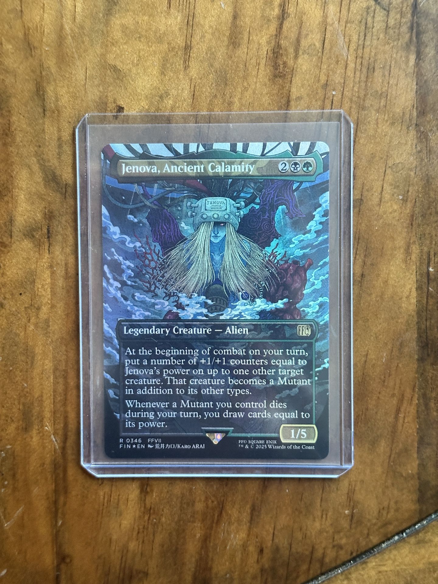 Magic the Gathering x Final Fantasy Jenova, Ancient Calamity Card. (Borderless) 