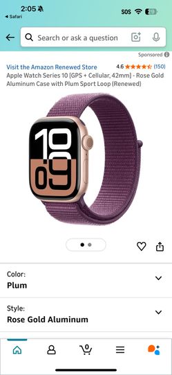 Apple Watch 10 42mm Rose Gold GPS+Celluar