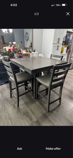 Dining table with four chairs