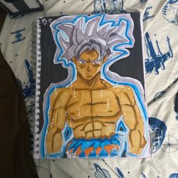 Drawing Of Ultra Instinct Goku From Dragon Ball Super 