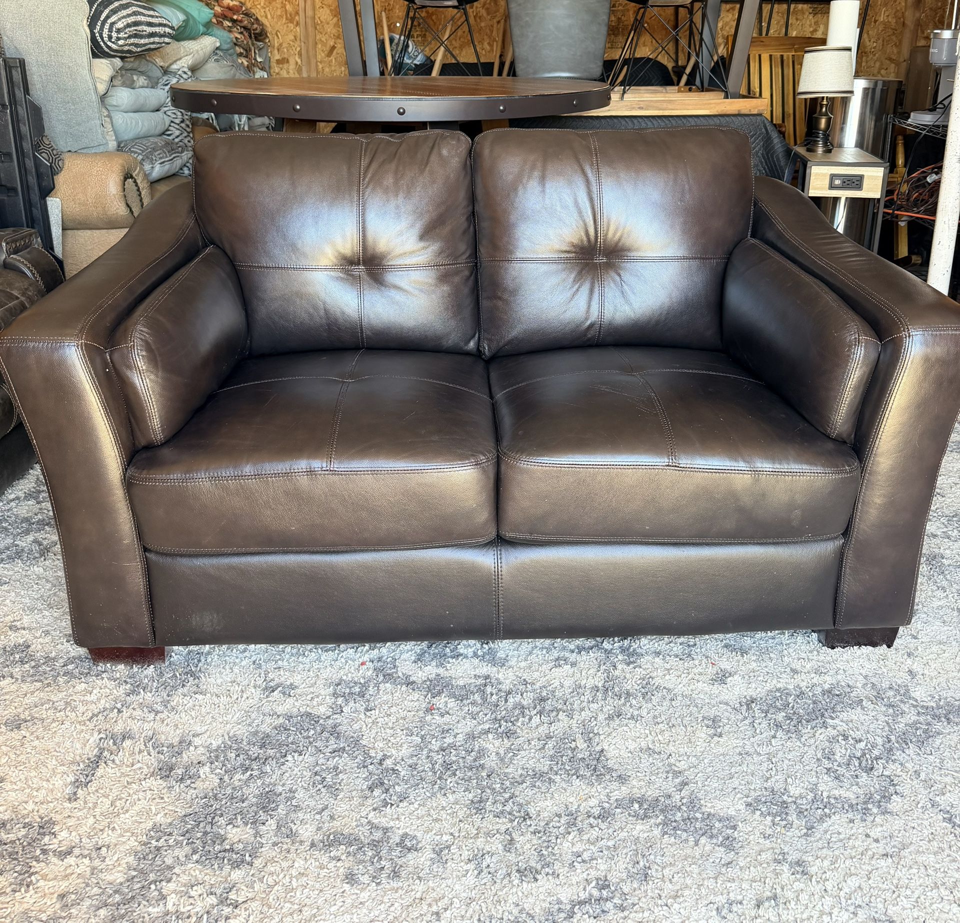 Abbyson Loveseat Dark Brown Color
