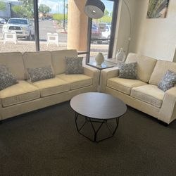 Sofa And Loveseat In Beige 