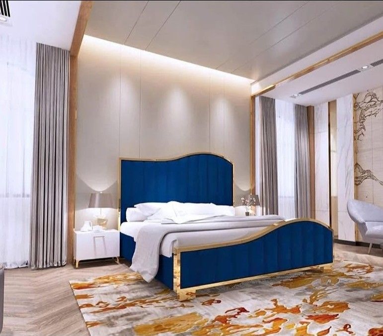 King Bed New Velvet And Gold 