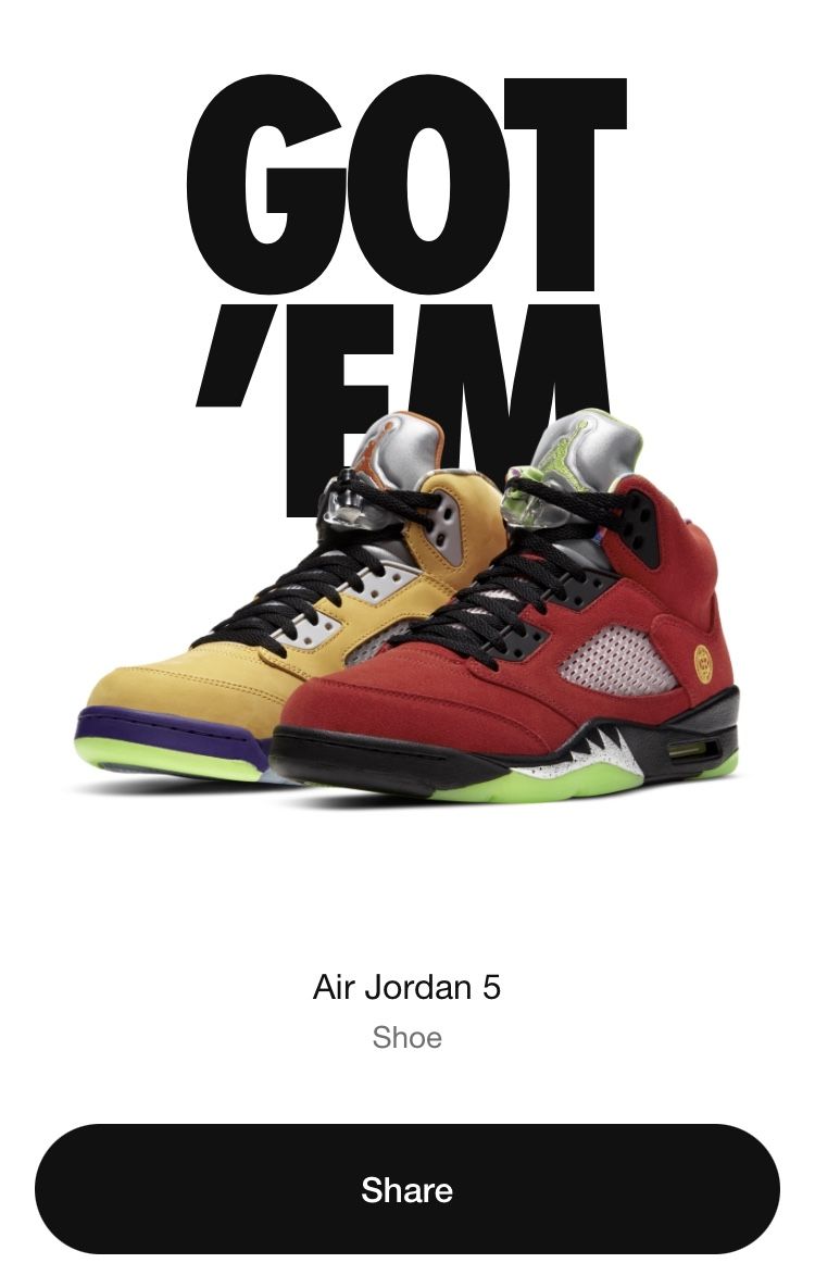 Jordan 5 “what the”