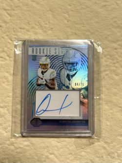 Quentin Johnston Signature And Jersey Card