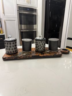 Beautiful set of class canister