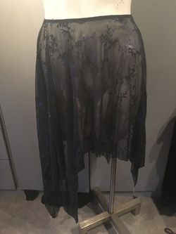 Blue Sheer and beaded Skirt