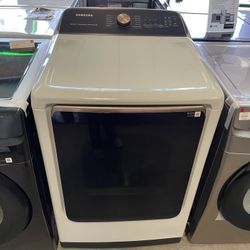 Samsung 7.4 Cu Electric Dryer In Ivory 