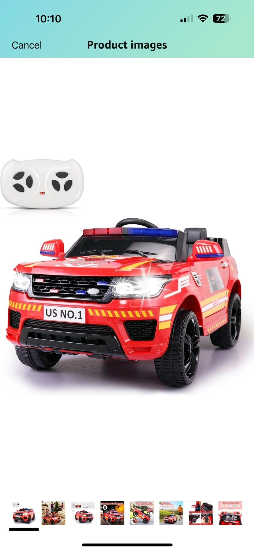 Fire Truck Ride On, Remote Control