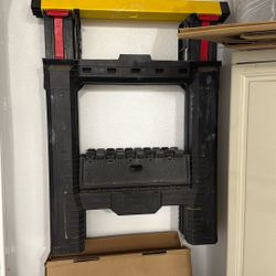 32 in. H Plastic 2-Way Adjustable Folding Sawhorse (2 Pack)