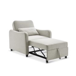 mopio Sophie 4-in-1 Convertible Sleeper Chair Bed, Accent Chair, Chaise Lounge, Comfy Reading Armchair, Pull Out Sofa Bed with Adjustable Backrest for