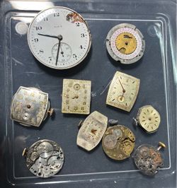 Vintage Watch Movements Mechanical Automatic Manual Steampunk Bulova Elgin Timex Switzerland Parts or Repair Arts Crafts $40 obo