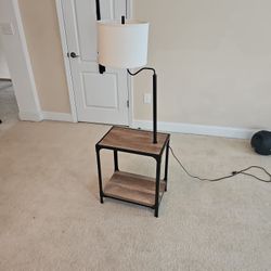 Two-Tier Table With Built In Lamp