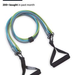 Gaiam 3-in-1 Resistance Band Kit with Comfort-Grip Handles