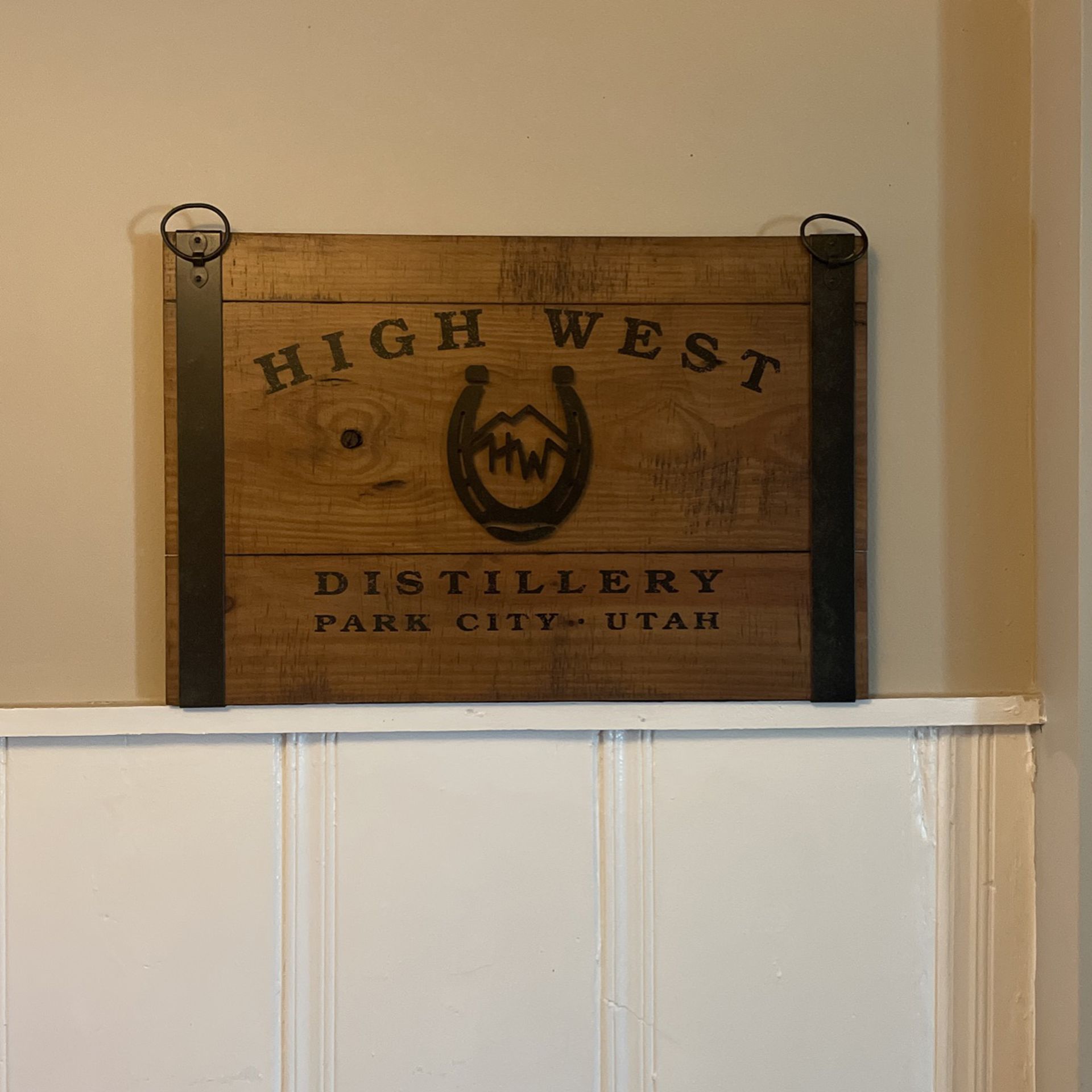 High West Distillery Wood Sign 